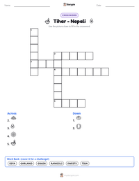 Tihar - Nepali printable worksheet preview