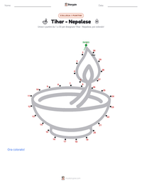 Anteprima della scheda stampabile di Tihar - Nepalese