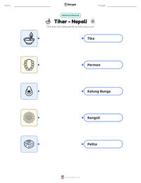 Prabaca lembar kerja cetak Tihar - Nepali