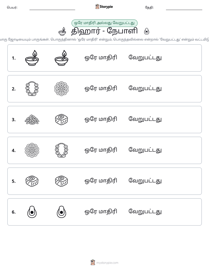 அதே அல்லது மாறுபட்டது