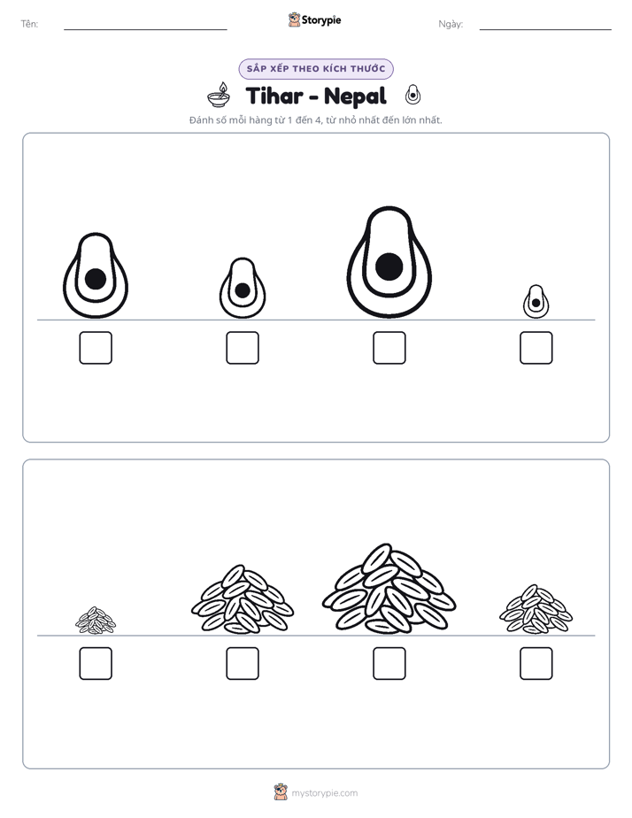 Thứ Tự Kích Thước