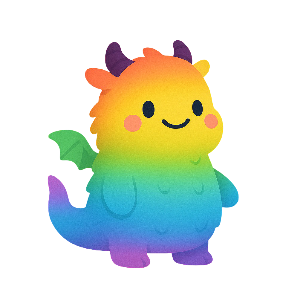 Frizzle the Rainbow Dragon