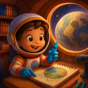 Astronauta e la Polvere Stellare Scintillante